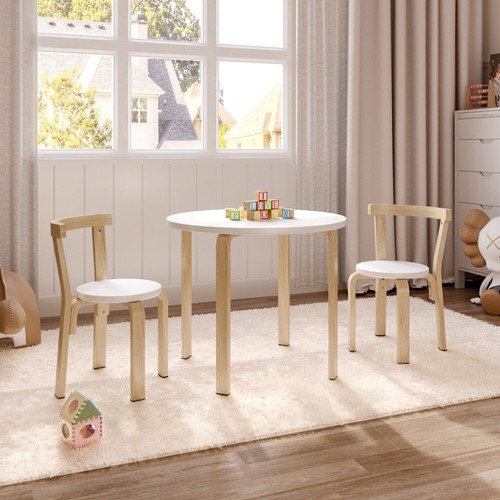 White round kids table - round,