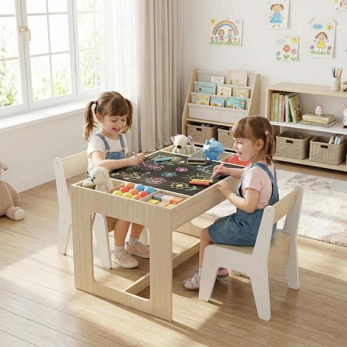 3in1 wooden kids table and - 3in1,