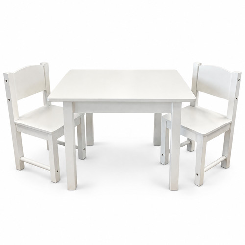 Kids white wooden table - table, 2