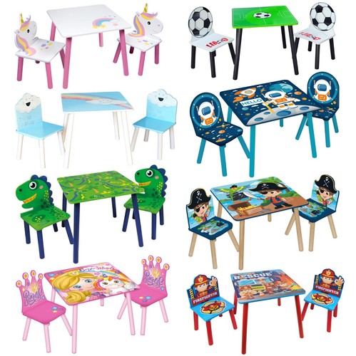 Kids wooden table 2 chairs - kids,